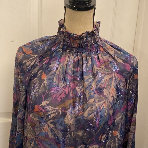 Rebecca Taylor 100% silk blouse, size 0 - Picture 4 of 11